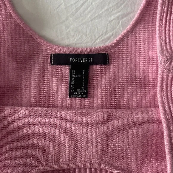 Pink Ribbed Knit Tank - Picture 2 of 4